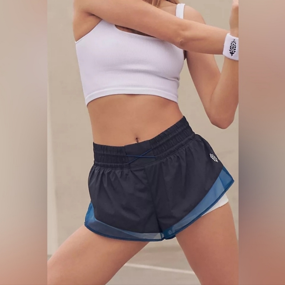 FREE PEOPLE Double Time Layered Shorts